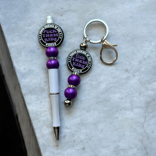 1 Pen & Keychain Set "F THEM KIDS/LOVE THEM KIDS"