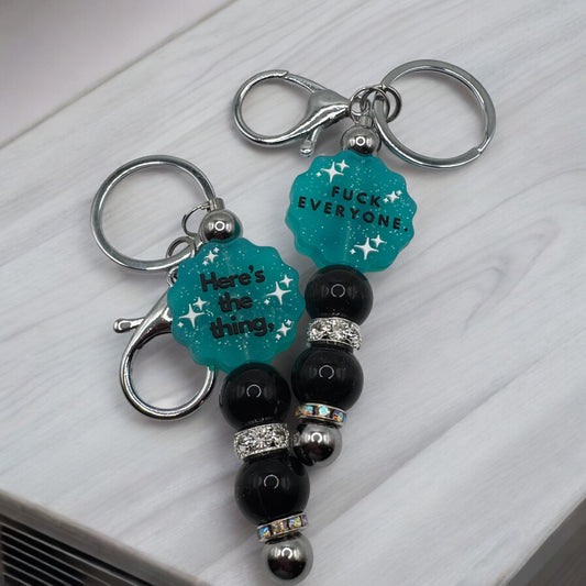 Double Sided Keychain - Here's the Thing "F" Everyone - Keychain