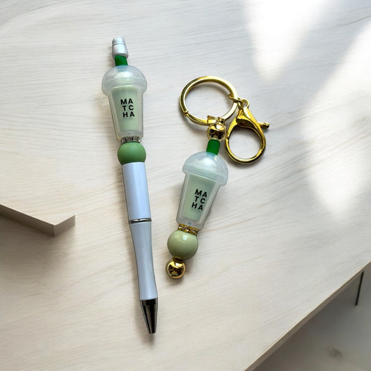 1 Pen & Keychain Set - Coffee Lover/Coffee Cup