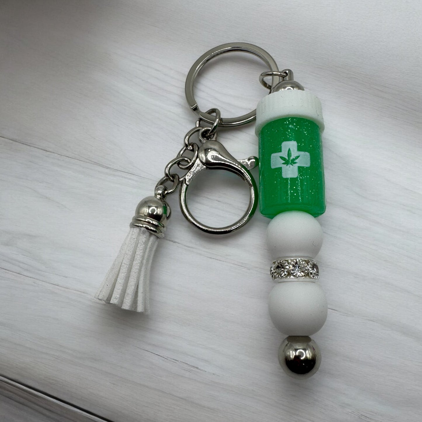 3D Pill Bottle - Keychain