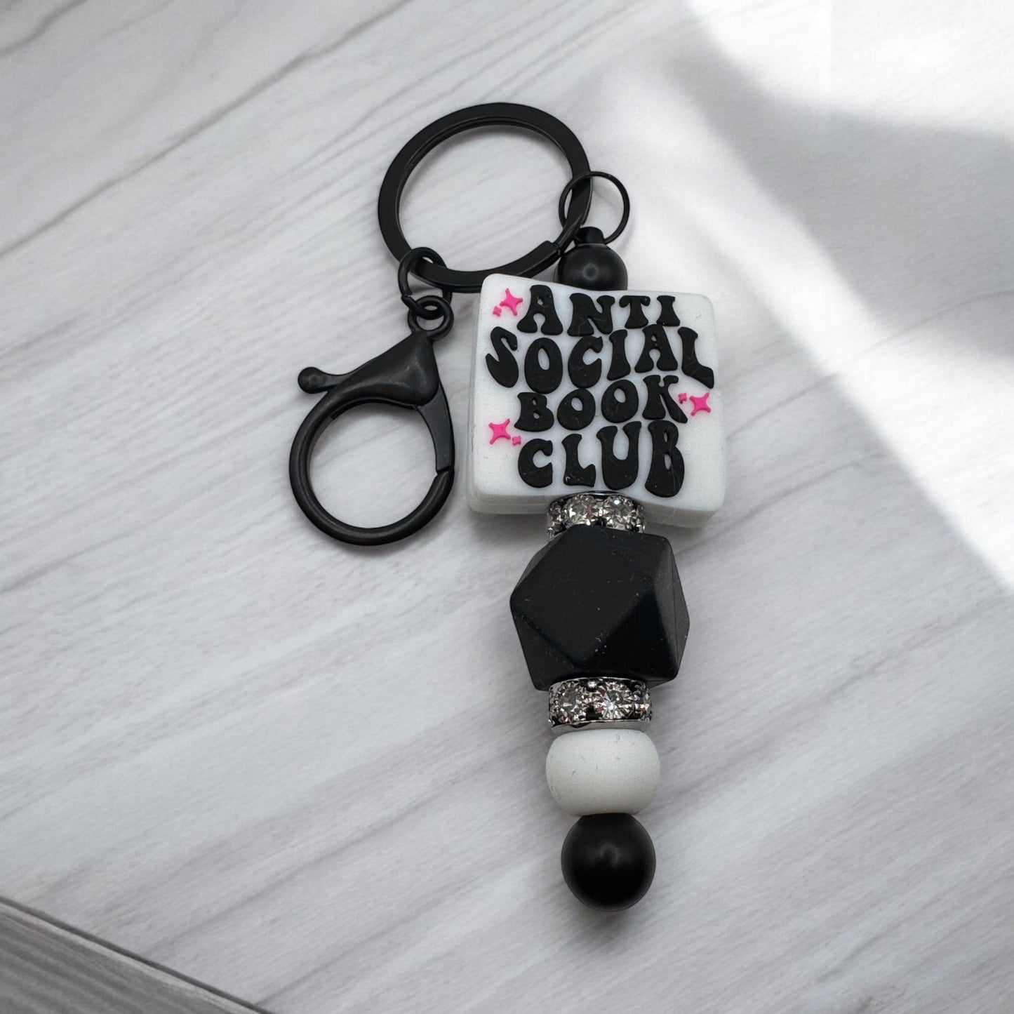 1 "Antisocial Book Club" -  Keychain